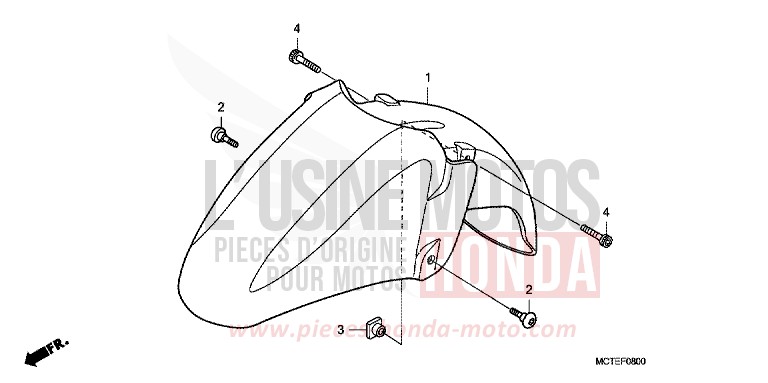 FRONT FENDER (FJS400D/FJS600D6) for Silver Wing DEGITAL SILVER METALLIC (NHA30) from 2006